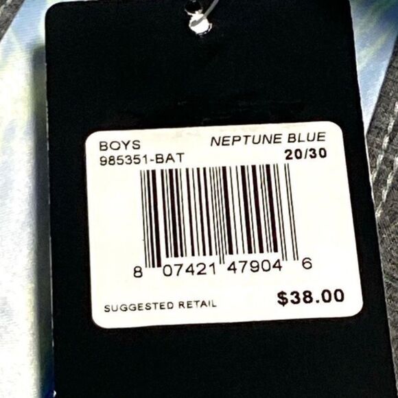NWT Hurley Neptune Blue Tropical Board Shorts Big Kid Size 20/30 - Picture 7 of 7